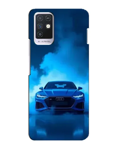 Чехол для Infinix Note 10 с картинкой «Audi — голубая энергия»