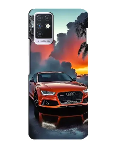 Чехол для Infinix Note 10 с картинкой «Audi — закат»