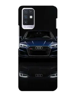 Чехол для Infinix Note 10 с картинкой «Audi — ночное отражение»