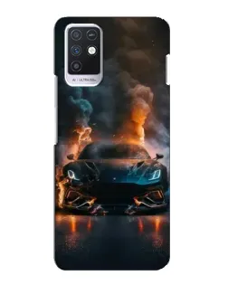 Чехол для Infinix Note 10 с картинкой «Lamborghini дымная эстетика»