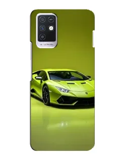 Чехол для Infinix Note 10 с картинкой «Салатовый Lamborghini Huracan»