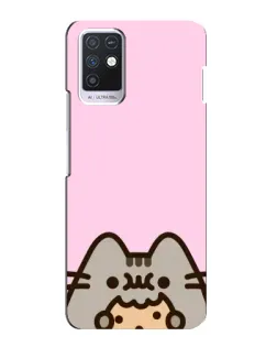 Чохол для Infinix Note 10 з картинкою «Pusheen та печиво»