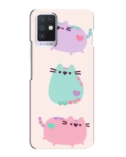 Чохол для Infinix Note 10 з картинкою «Pusheen тріо»
