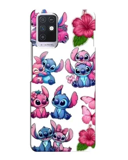 Чехол для Infinix Note 10 с картинкой «Стикеры Stitch и Angel»