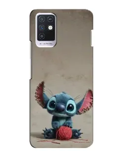 Чехол для Infinix Note 10 с картинкой «Стич на коричневом фоне»