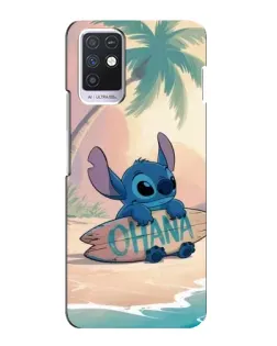 Чехол для Infinix Note 10 с картинкой «Стич на серфе»