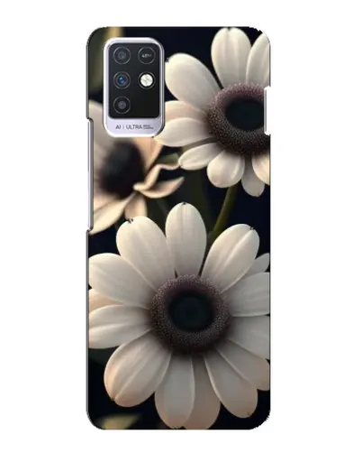 Чехол для Infinix Note 10 с картинкой «Белые маргаритки макро»