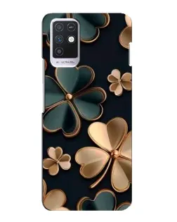 Чехол для Infinix Note 10 с картинкой «Клевер в золоте»