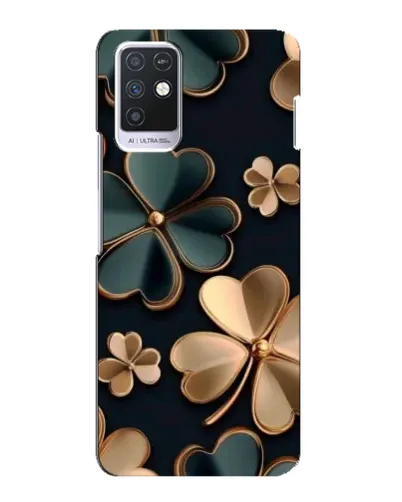 Чехол для Infinix Note 10 с картинкой «Клевер в золоте»