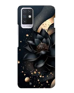 Чехол для Infinix Note 10 с картинкой «Черный лотос»