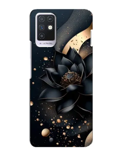 Чехол для Infinix Note 10 с картинкой «Черный лотос»