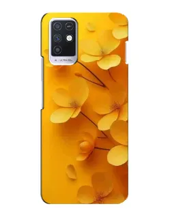 Чехол для Infinix Note 10 с картинкой «Золотые лепестки»
