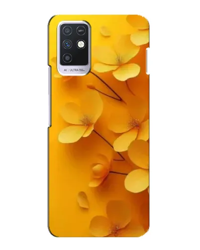Чехол для Infinix Note 10 с картинкой «Золотые лепестки»