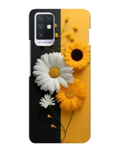 Чехол для Infinix Note 10 с картинкой «Подсолнух и ромашка»