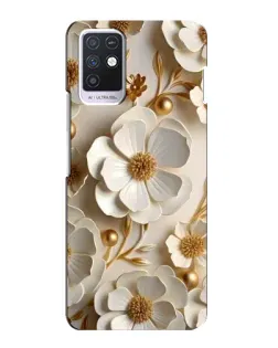 Чехол для Infinix Note 10 с картинкой «Белие бумажние  цвети»
