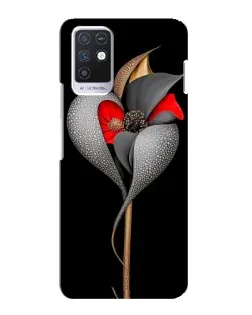 Чохол для Infinix Note 10 з картинкою «Срібна фантазійна квітка»