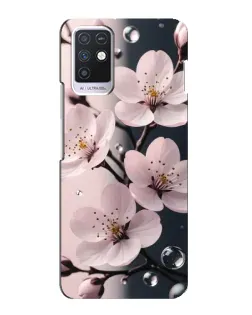 Чохол для Infinix Note 10 з картинкою «Ніжня сакура та краплі»