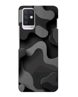 Чехол для Infinix Note 10 с картинкой «Темный абстрактный камуфляж»