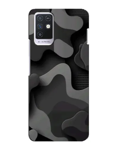 Чехол для Infinix Note 10 с картинкой «Темный абстрактный камуфляж»