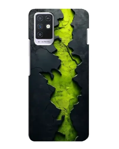 Чехол для Infinix Note 10 с картинкой «Салатовый разлом скалы»