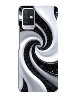 Чехол для Infinix Note 10 с картинкой «Черно-белая спираль»