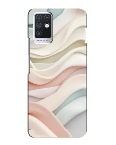 Чехол для Infinix Note 10 с картинкой «Пастельные нежные волны»