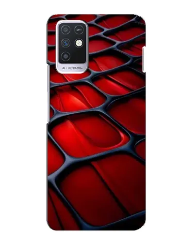 Чехол для Infinix Note 10 с картинкой «Красная глянцевая сетка»