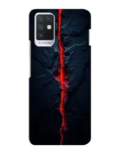 Чехол для Infinix Note 10 с картинкой «Kрасная лавовая трещина»