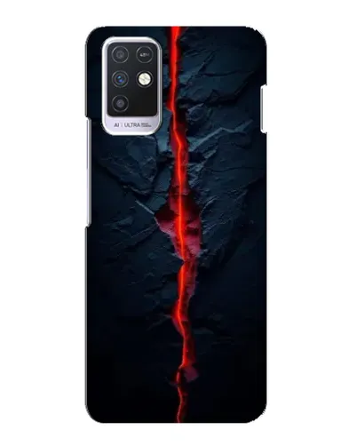 Чехол для Infinix Note 10 с картинкой «Kрасная лавовая трещина»