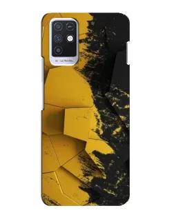 Чехол для Infinix Note 10 с картинкой «Золотые осколки геометрии»