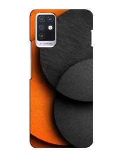 Чехол для Infinix Note 10 с картинкой «Геометрия оранжевых кругов»