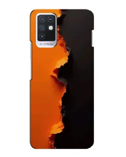 Чехол для Infinix Note 10 с картинкой «Оранжевый разлом»