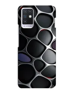 Чехол для Infinix Note 10 с картинкой «Объемная темная решетка»