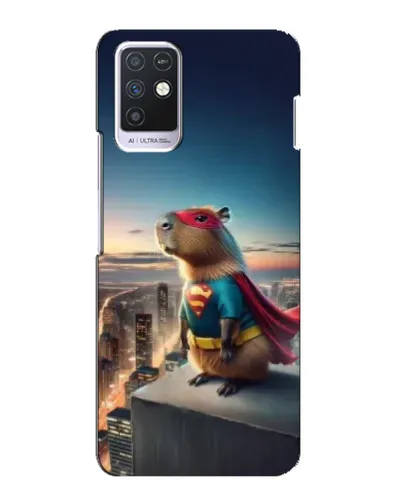 Чехол для Infinix Note 10 с картинкой «Капи-мен супергерой»