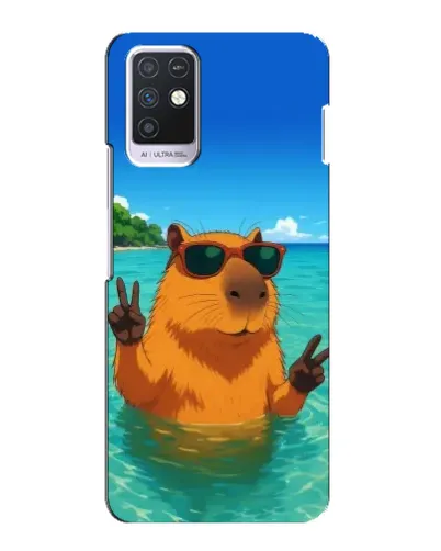 Чехол для Infinix Note 10 с картинкой «Морская капибара»