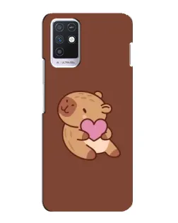 Чехол для Infinix Note 10 с картинкой «Капибара с сердцем»