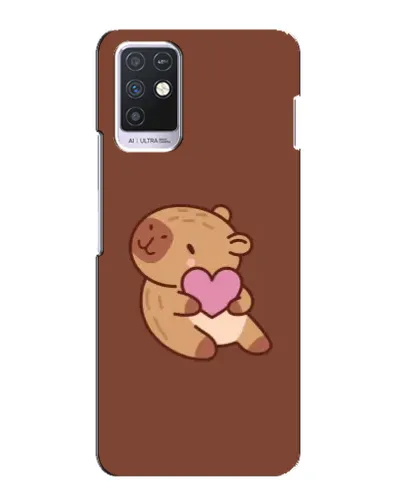 Чехол для Infinix Note 10 с картинкой «Капибара с сердцем»