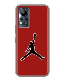 Чехол для Infinix Note 11 Pro с картинкой «Jordan Red Back»