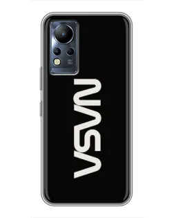 Чехол для Infinix Note 11 Pro с картинкой «NASA — вертикальный логотип»