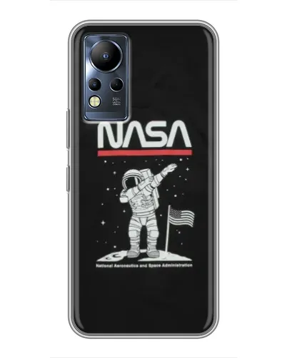 Чехол для Infinix Note 11 Pro с картинкой «NASA — шагаем по Луне»