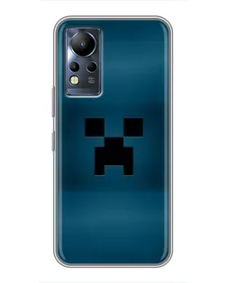 Чехол для Infinix Note 11 Pro с картинкой «Крипер текстура»
