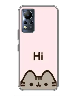 Чехол для Infinix Note 11 Pro с картинкой «Пушин говорит Hi»