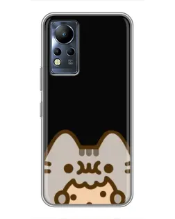 Чехол для Infinix Note 11 Pro с картинкой «Пушин на черном»