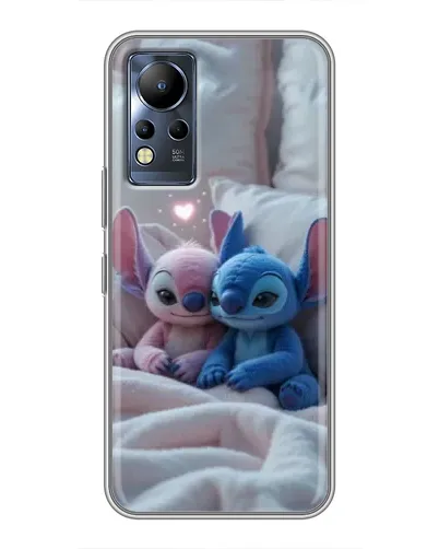 Чехол для Infinix Note 11 Pro с картинкой «Плюшевые Стич Ангел»