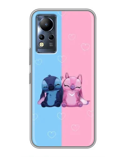 Чехол для Infinix Note 11 Pro с картинкой «Stitch и Angel Love»