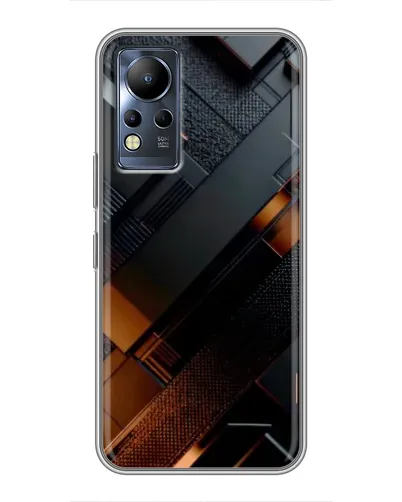 Чохол для Infinix Note 11 Pro з картинкою «Чорні геометричні блоки»