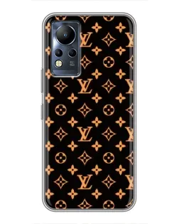 Чохол для Infinix Note 11 з картинкою «Золота монограма LV»