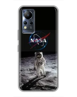Чохол для Infinix Note 11 з картинкою «Астронавт на Місяці»