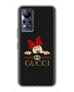 Чохол для Infinix Note 11 з картинкою «Мінні Маус Gucci — чорний»