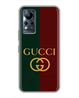 Чехол для Infinix Note 11 с картинкой «Gucci — темно-зеленый градиент»